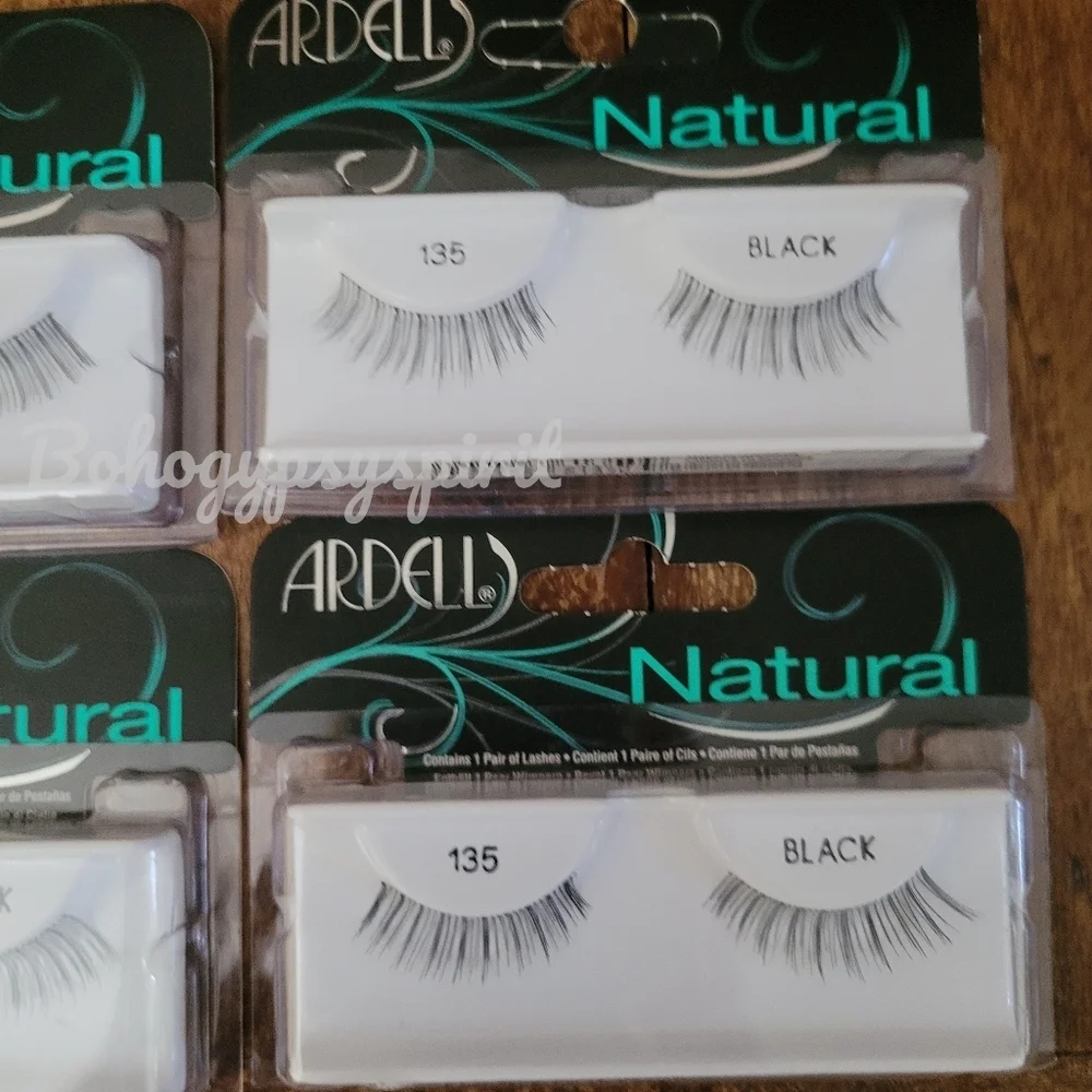 4 Pairs - Ardell Professional Natural Lashes Bundle, Black 135